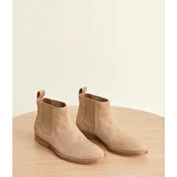 Jenni Kayne Suede Chelsea Boot Size 40 Light Tan/Cream - Picture 3 of 9